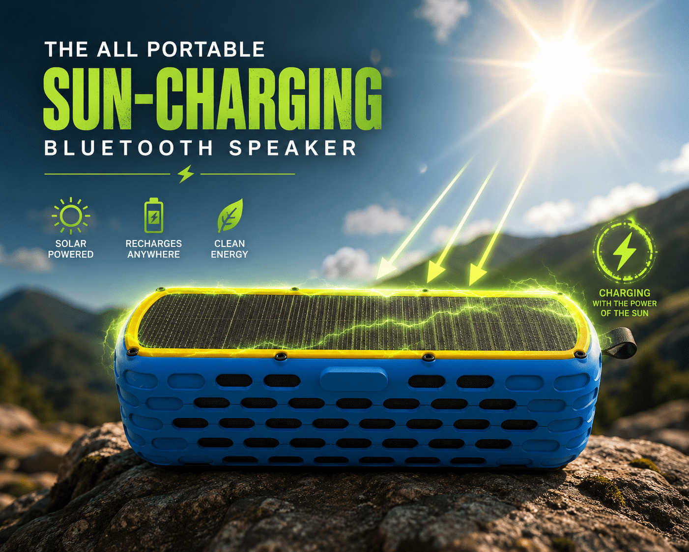 NextTune™ Sun-Rechargeable Bluetooth Speaker - NextTune Audio
